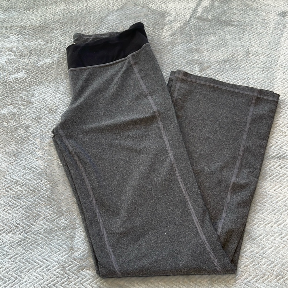 Target Grey Yoga Pants with Black Waistband - Size M, long length